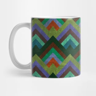 Striped Geometric Mountains 4 Mug